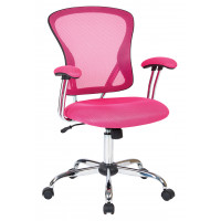 OSP Home Furnishings JUL26-261 Juliana Task Chair with Pink Mesh Fabric Seat